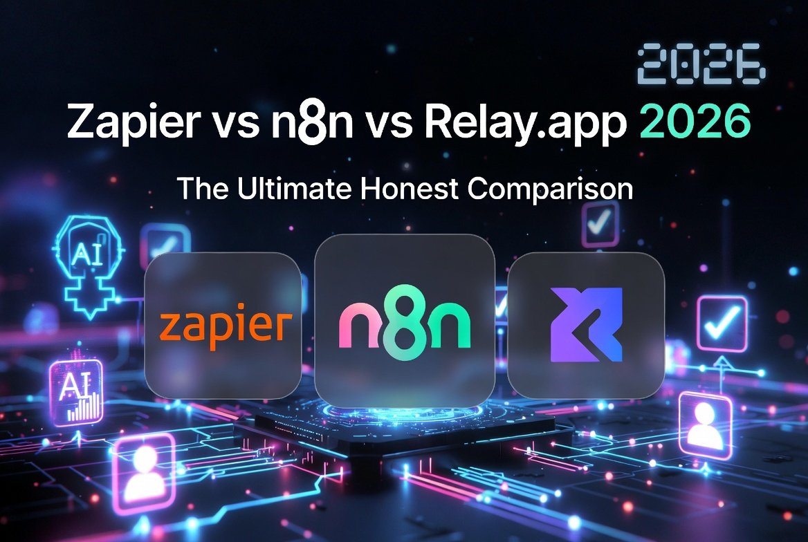 Zapier vs n8n vs Relay.app 2026 – Honest Comparison