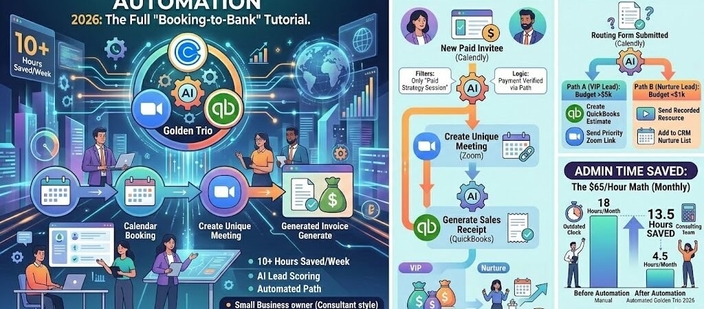 Calendly + Zoom + QuickBooks Automation 2026 (Full Tutorial)