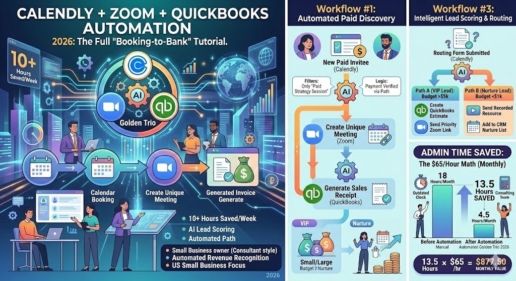 Calendly + Zoom + QuickBooks Automation 2026 (Full Tutorial) 8 Calendly + Zoom + QuickBooks Automation 2026 (Full Tutorial)
