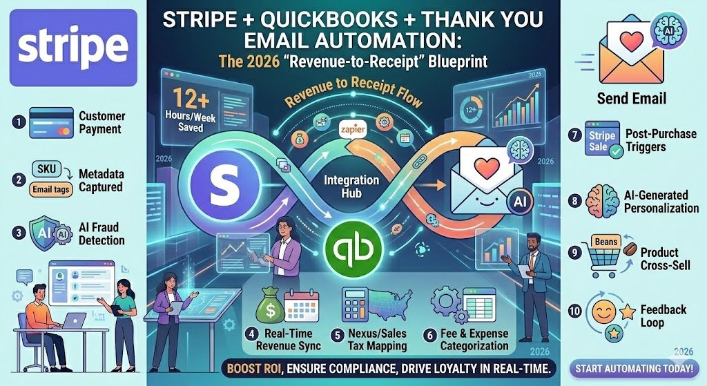 Stripe + QuickBooks + Thank You Email Automation 2026 7 Stripe + QuickBooks + Thank You Email Automation 2026