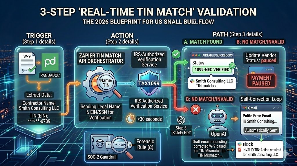 IRS-Compliant 1099 Tracking: The 2026 Automation Blueprint 4 The "Forensic" Tax ID Validation (The Real-Time Shield)