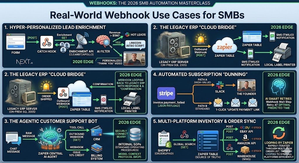 Zapier Webhooks Masterclass – 10 Real-World Examples (2026 Edition)