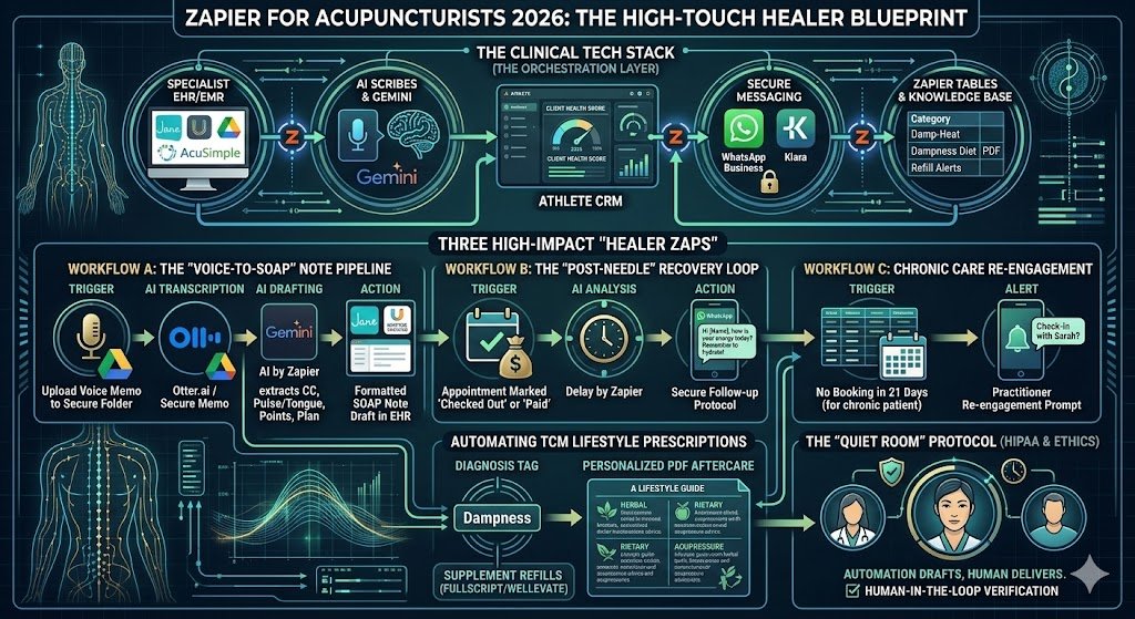 Zapier for Acupuncturists 2026: The High-Touch Healer