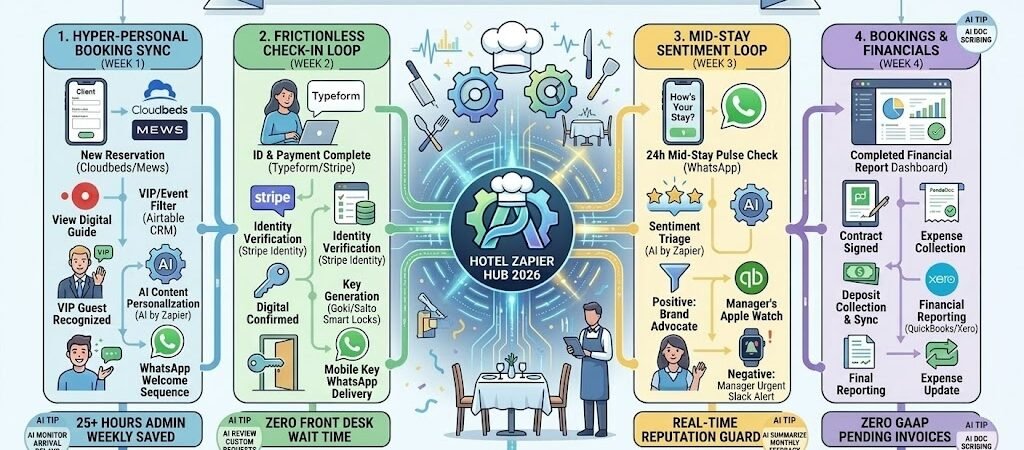 Zapier for Boutique Hotel Owners 2026: Automating Bookings, Check-ins & Reviews 1 Zapier for Boutique Hotel Owners 2026: Automating Bookings, Check-ins & Reviews