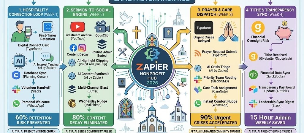 Zapier for Churches 2026: Automating Ministry & Member Care