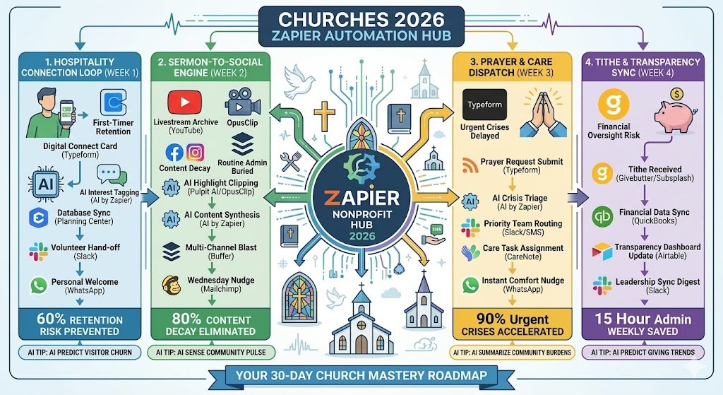 Zapier for Churches 2026: Automating Ministry & Member Care