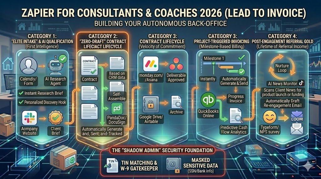 Zapier for Consultants & Coaches 2026 (Lead to Invoice)