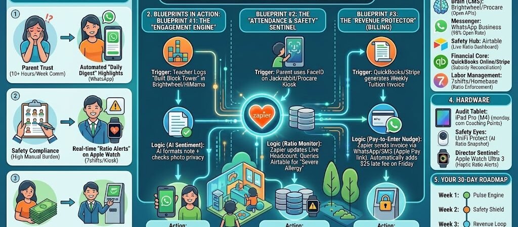 Zapier for Daycare Providers 2026: The Autonomous Assistant Director