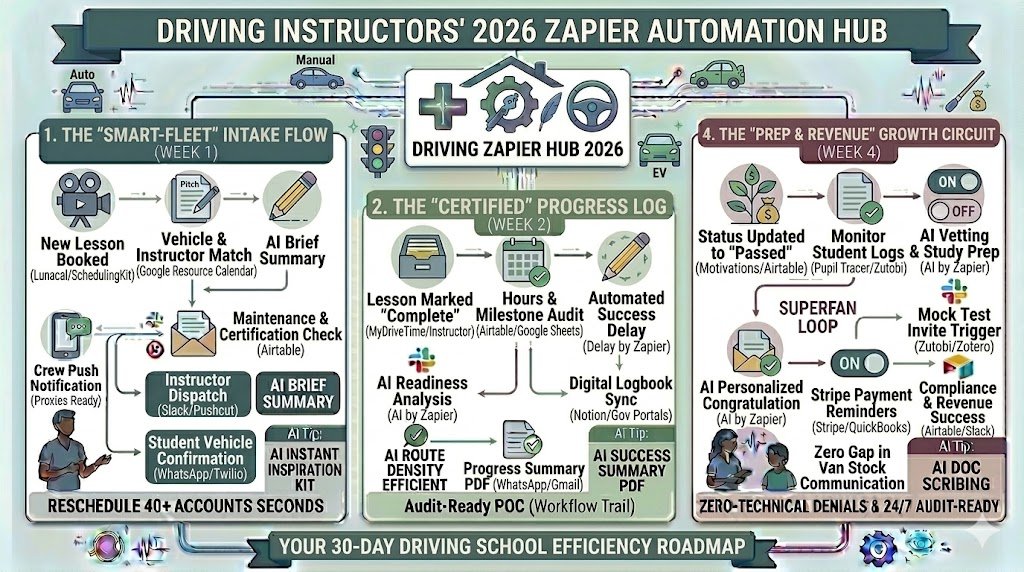 Zapier for Driving Instructors 2026: Automating Prep, Progress Logs & Reviews