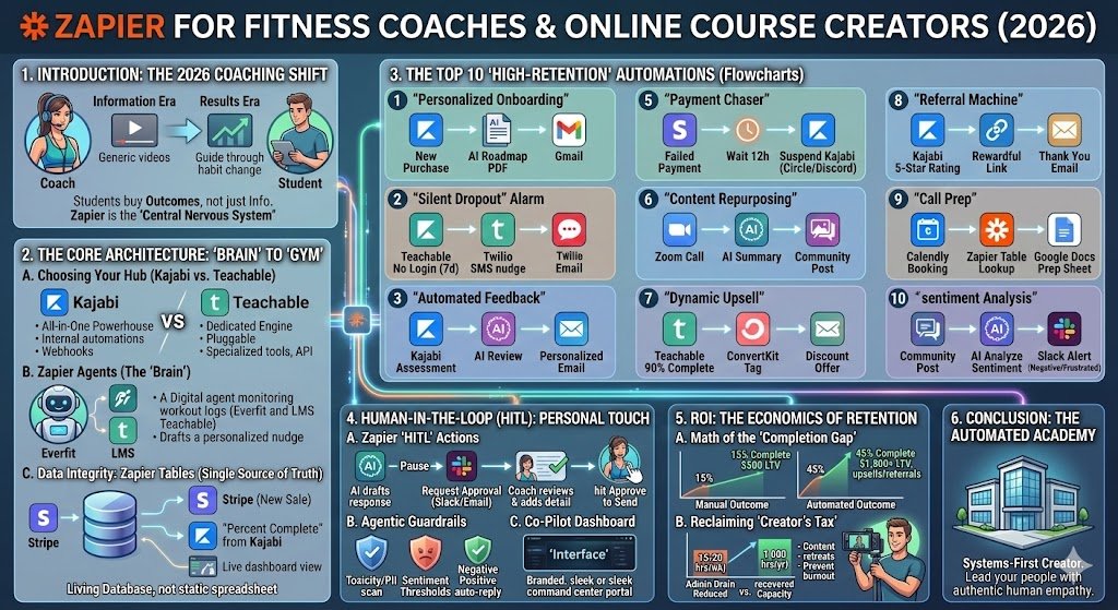 Zapier for Fitness Coaches & Online Course Creators 2026