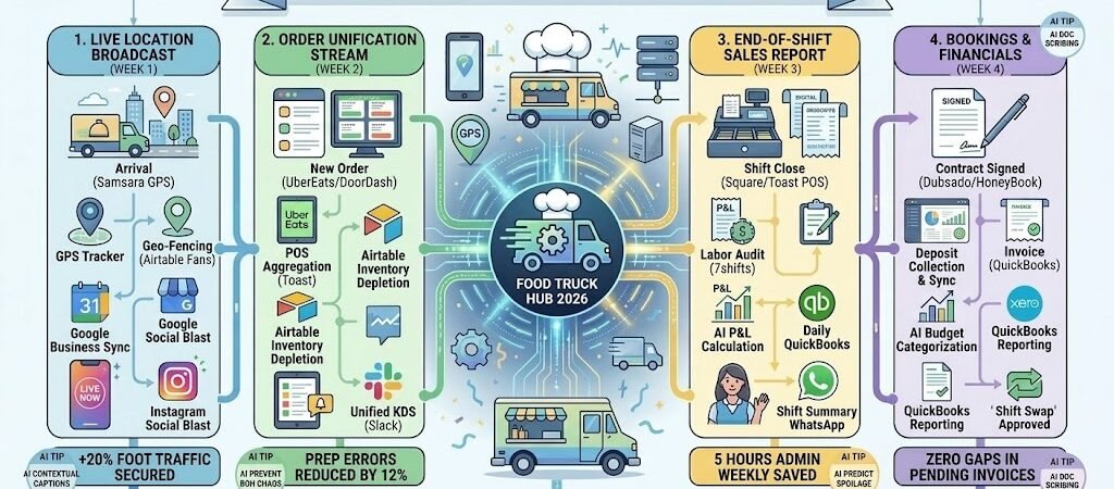 Zapier for Food Truck Operators 2026: Automating Locations, Orders & Daily Reporting 1 Zapier for Food Truck Operators 2026: Automating Locations, Orders & Daily Reporting