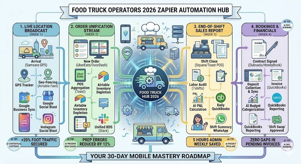 Zapier for Food Truck Operators 2026: Automating Locations, Orders & Daily Reporting 5 Zapier for Food Truck Operators 2026: Automating Locations, Orders & Daily Reporting