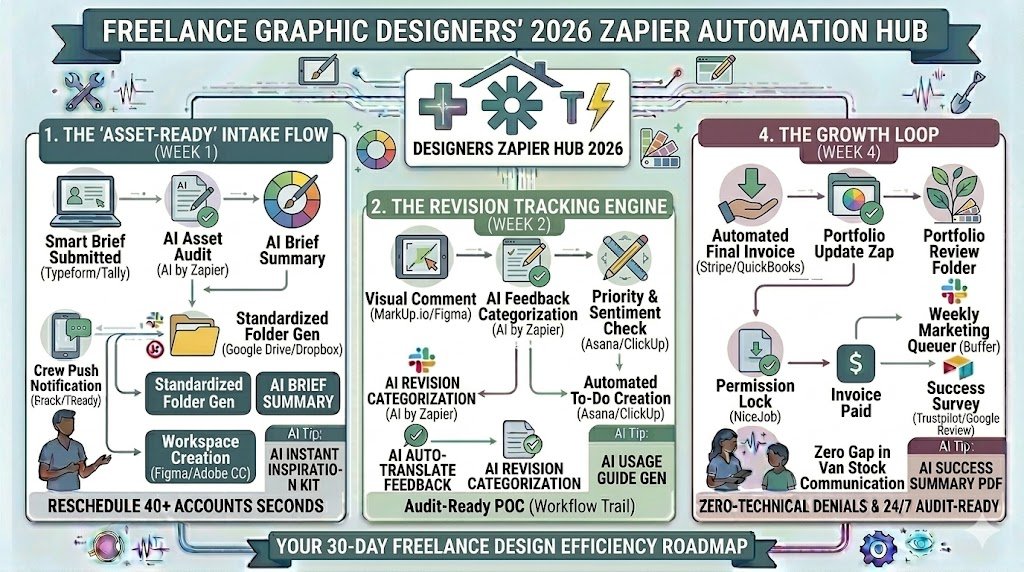 Zapier for Graphic Designers 2026: Automating Client Briefs, Revision Tracking & Invoices