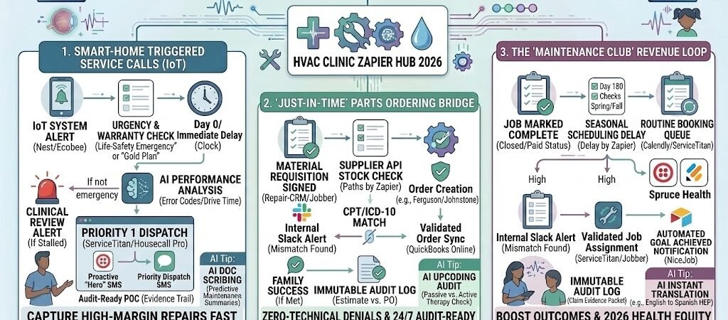 Zapier for HVAC Technicians 2026: Automating Service Calls, Parts Ordering & Customer Follow-Ups