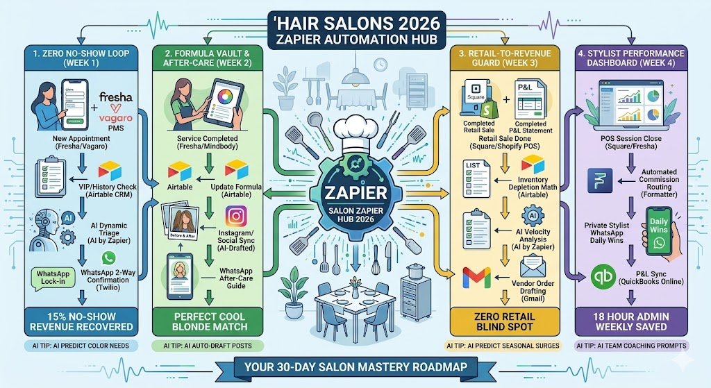 Zapier for Hair Salons 2026: Automating Reminders, Scheduling & Product Sales 2 Zapier for Hair Salons 2026: Automating Reminders, Scheduling & Product Sales