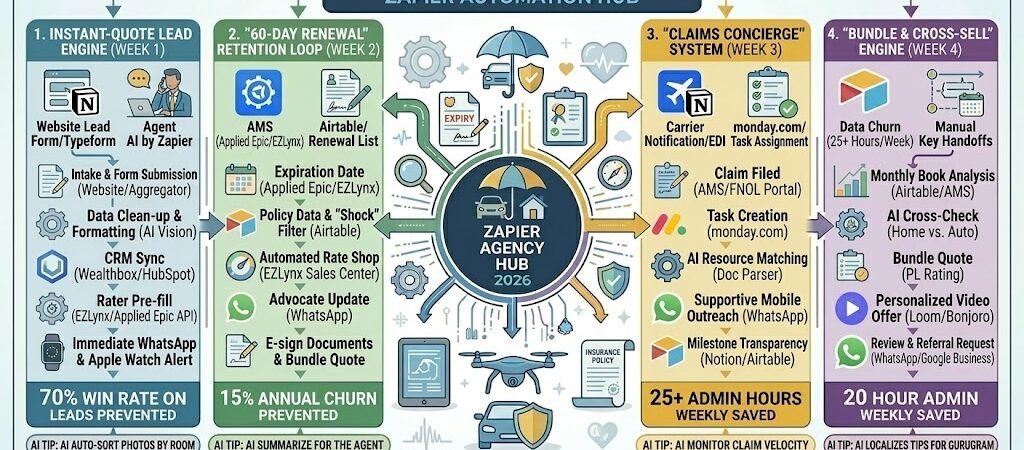 Zapier for Independent Insurance Agents 2026: The Automated Agency