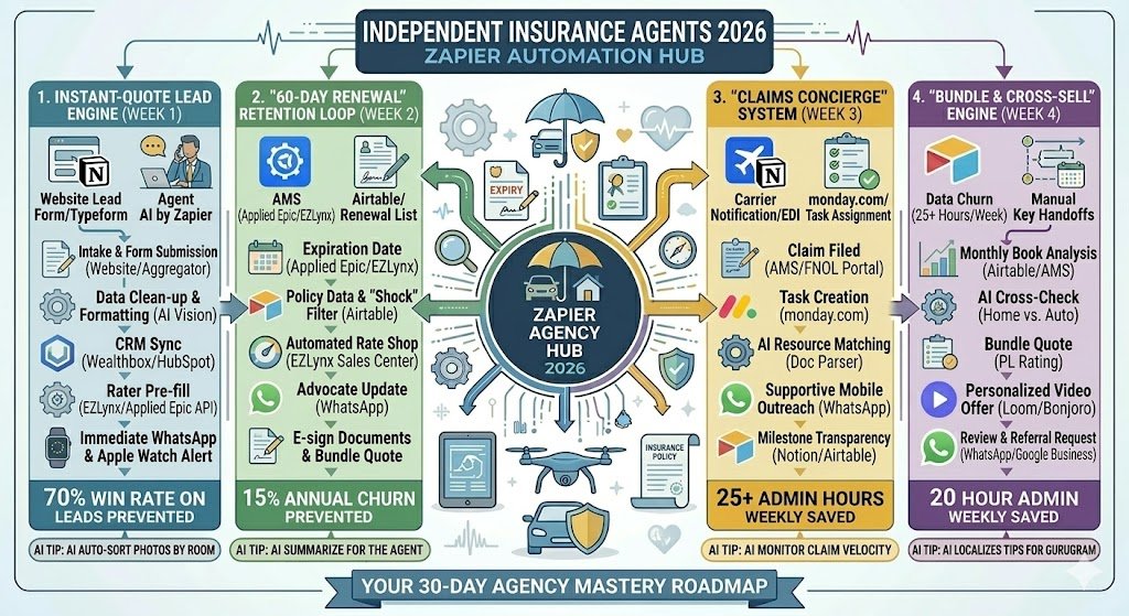 Zapier for Independent Insurance Agents 2026: The Automated Agency