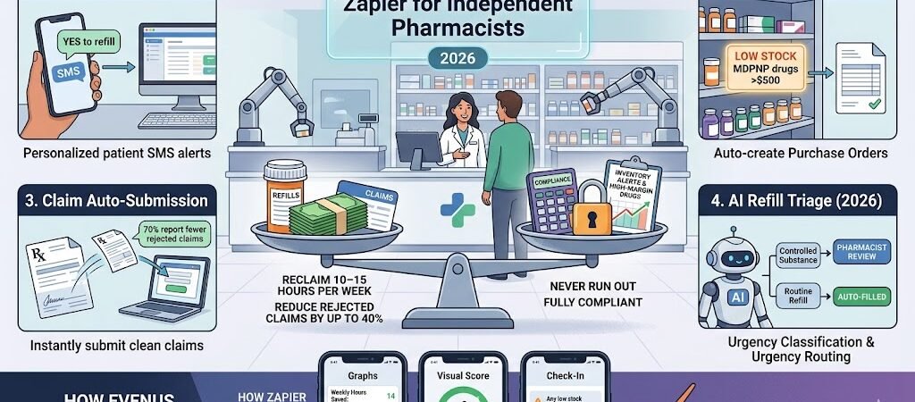 Zapier for Independent Pharmacists: Prescription Refills, Inventory Alerts & Insurance Claims 2026