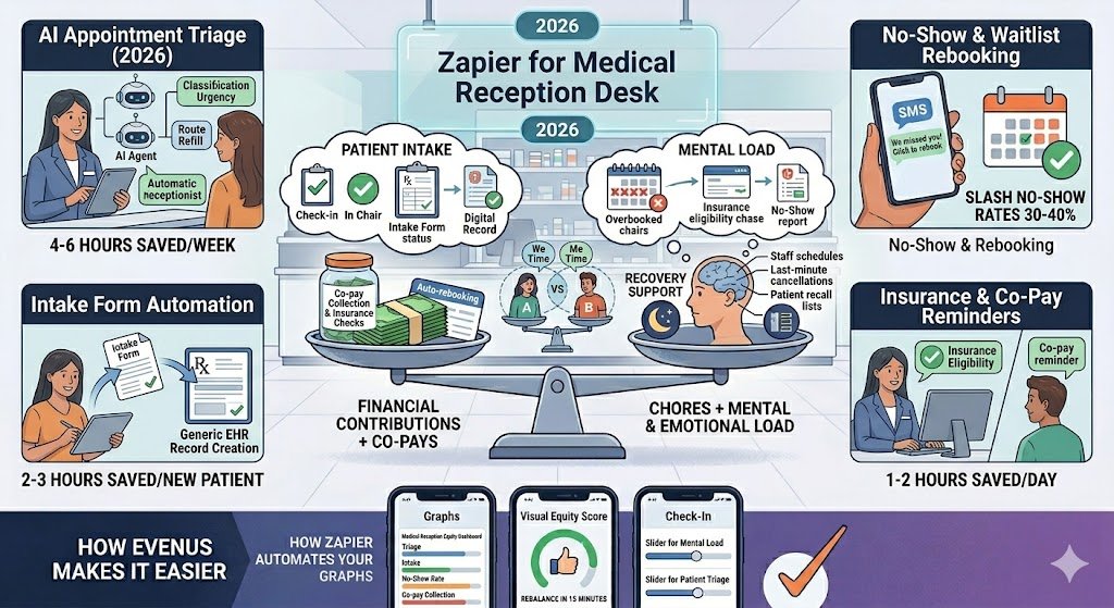 Zapier for Medical Receptionists: Appointment Triage, No-Show Reminders & Patient Intake 2026