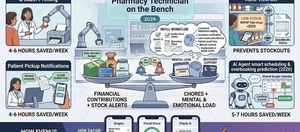 Zapier for Pharmacy Technicians: Refill Workflow, Stock Alerts & Patient Notifications 2026 1 Zapier for Pharmacy Technicians: Refill Workflow, Stock Alerts & Patient Notifications 2026