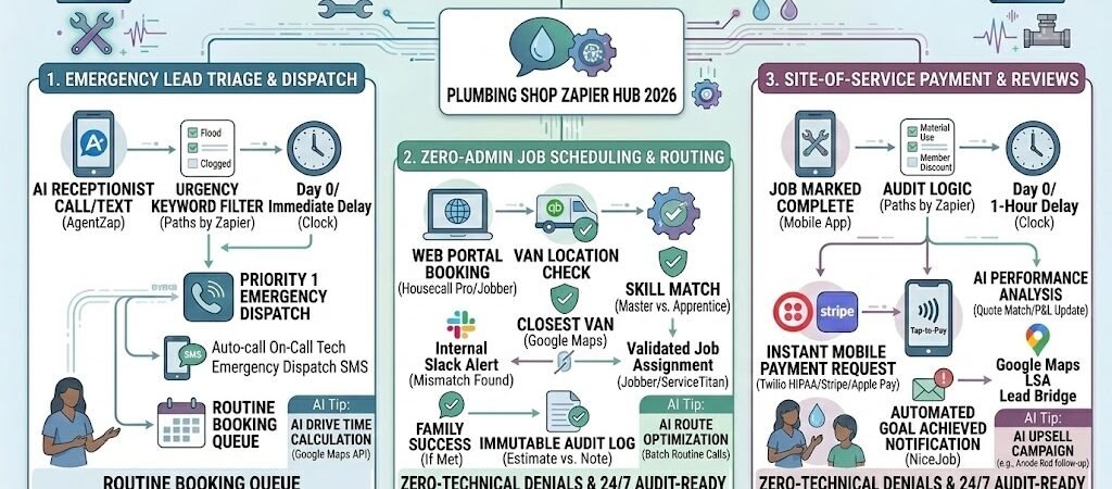 Zapier for Plumbers 2026: Automating Lead Management, Job Scheduling & Invoicing 1 Zapier for Plumbers 2026: Automating Lead Management, Job Scheduling & Invoicing