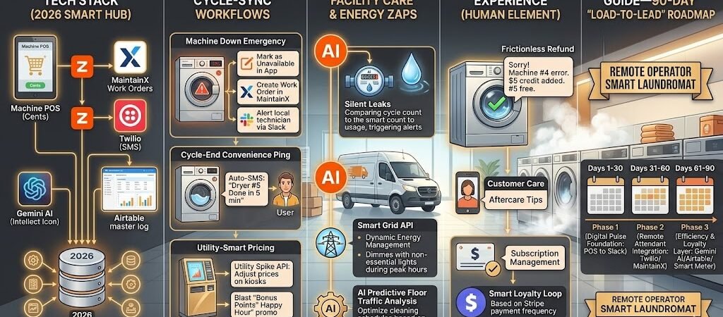 Zapier for Small Laundromat Owners 2026: The “Remote Operator” Automation Blueprint