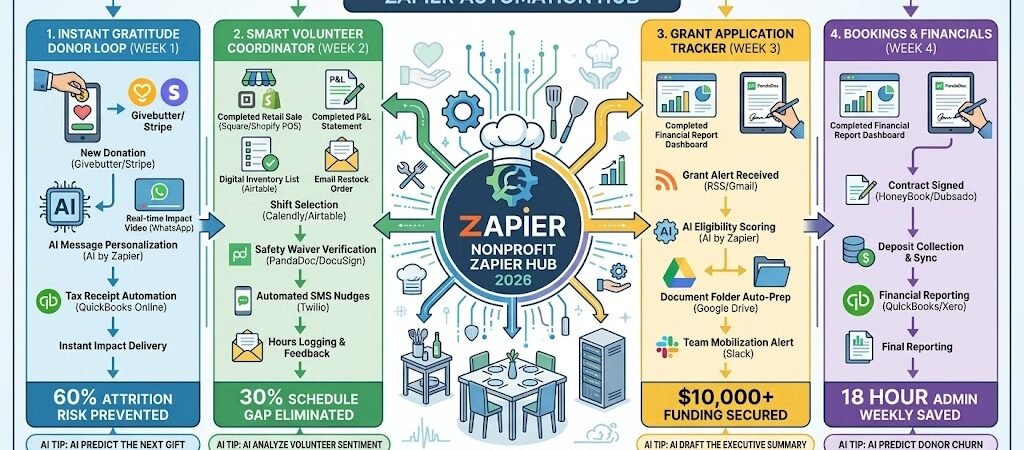 Zapier for Small Nonprofits 2026: Automating Impact & Donor Loyalty 1 Zapier for Small Nonprofits 2026: Automating Impact & Donor Loyalty