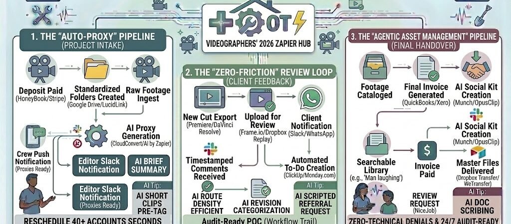 Zapier for Videographers 2026: Automating Project Pipelines, Delivery & Feedback Loops