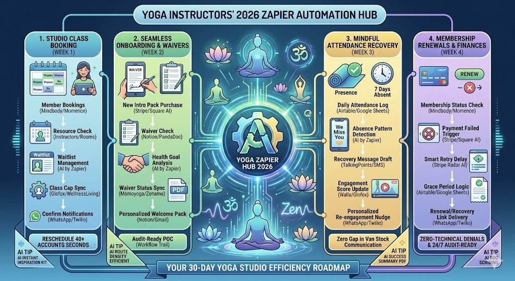 Zapier for Yoga Instructors 2026: Automating Bookings, Attendance & Renewals