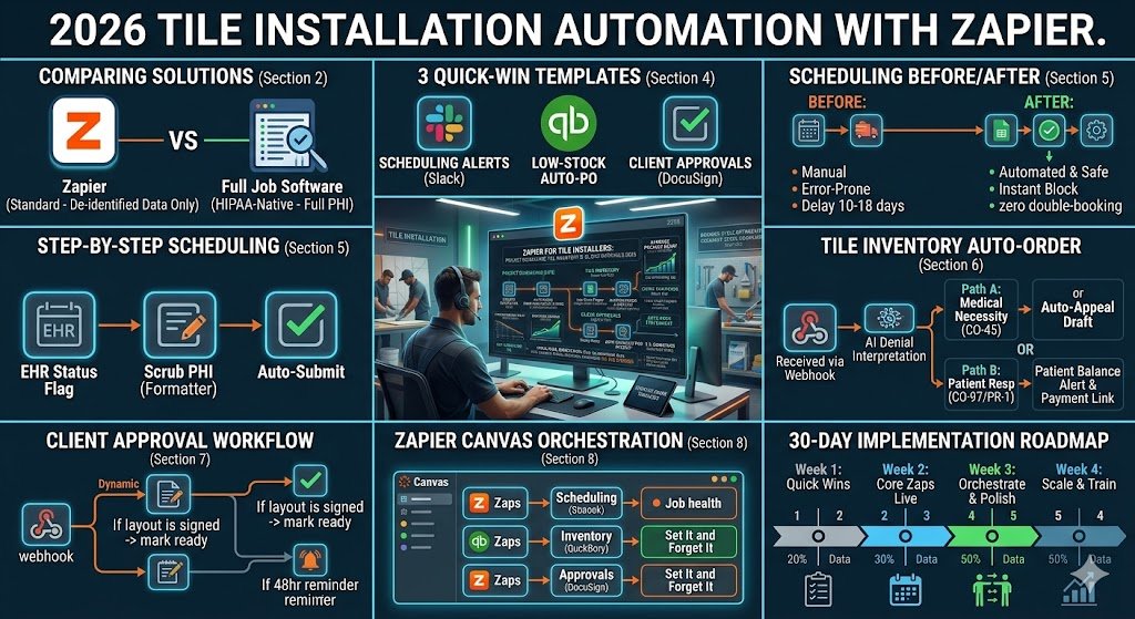 Zapier for Tile Installers: Project Scheduling, Tile Inventory & Client Approvals 2026 2 Step-by-step Zapier project scheduling automation