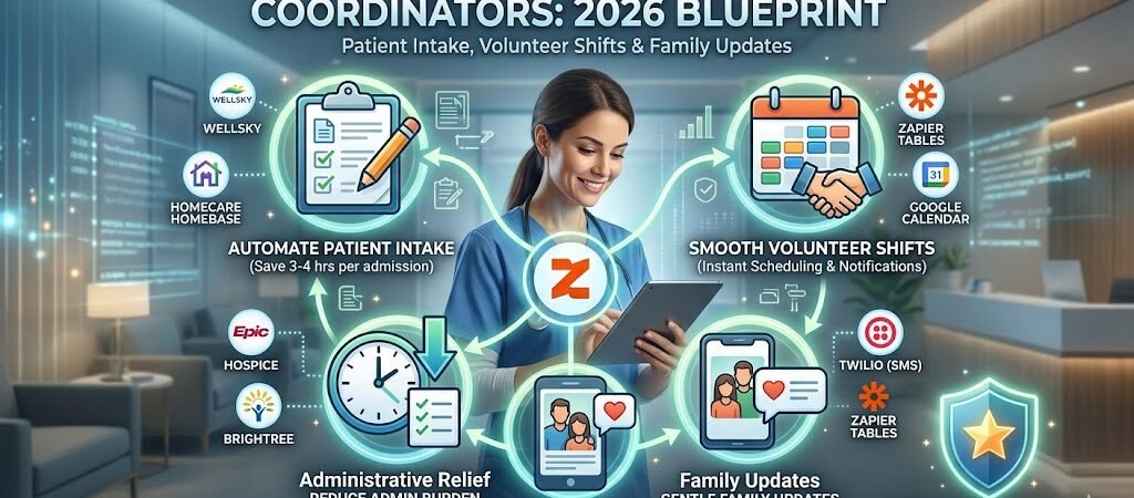 Zapier for Hospice Care Coordinators: Patient Intake, Volunteer Shifts & Family Updates 2026