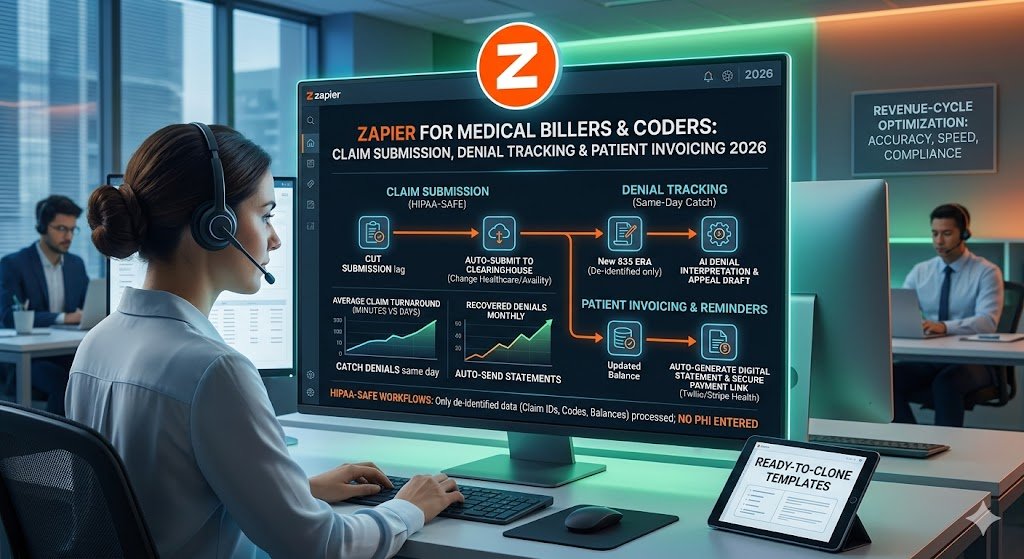 Zapier for Medical Billers & Coders: Claim Submission, Denial Tracking & Patient Invoicing 2026